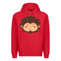 Red Sneaky Sasquatch Big Head Premium Hoodie - linhVisuals