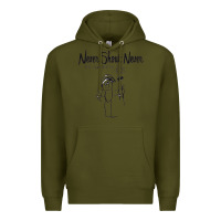Army Green Never SHOUT Never Premium Hoodie - linhVisuals