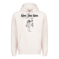 Pale Pink Never SHOUT Never Premium Hoodie - linhVisuals