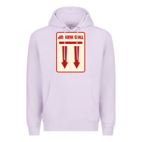 Lilac this way up Premium Hoodie - linhVisuals