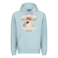 Blue Mist let the pirate shenanigans begin skull vintage pirate skeleton hallowe Premium Hoodie - linhVisuals
