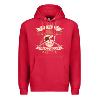 Cardinal let the pirate shenanigans begin skull vintage pirate skeleton hallowe Premium Hoodie - linhVisuals