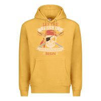 Mustard let the pirate shenanigans begin skull vintage pirate skeleton hallowe Premium Hoodie - linhVisuals