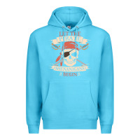 Ocean Blue let the pirate shenanigans begin skull vintage pirate skeleton hallowe Premium Hoodie - linhVisuals