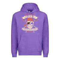 Purple let the pirate shenanigans begin skull vintage pirate skeleton hallowe Premium Hoodie - linhVisuals