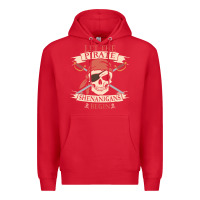 Red let the pirate shenanigans begin skull vintage pirate skeleton hallowe Premium Hoodie - linhVisuals