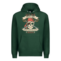 Sports Green let the pirate shenanigans begin skull vintage pirate skeleton hallowe Premium Hoodie - linhVisuals