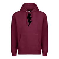 Burgundy lightning bolt Premium Hoodie - linhVisuals