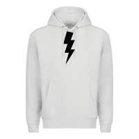 Dove Grey lightning bolt Premium Hoodie - linhVisuals