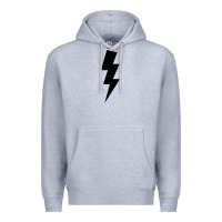 Heather Grey lightning bolt Premium Hoodie - linhVisuals