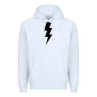 White lightning bolt Premium Hoodie - linhVisuals