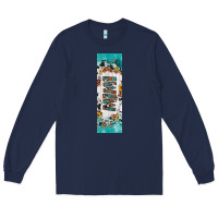 Navy mimi sunflower cowhide leopard  pen wrap Long Sleeve Tee - Artiststas