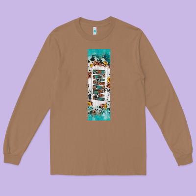 Mimi Sunflower Cowhide Leopard  Pen Wrap Long Sleeve Tee Designed By Artiststas