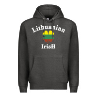 Charcoal Heather lucky lithuanian irish flag shamrock leaf st patricks day Premium Hoodie - linhVisuals