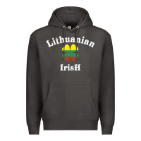 Smoke lucky lithuanian irish flag shamrock leaf st patricks day Premium Hoodie - linhVisuals