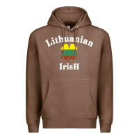 Chestnut lucky lithuanian irish flag shamrock leaf st patricks day Premium Hoodie - linhVisuals