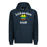 Navy lucky lithuanian irish flag shamrock leaf st patricks day Premium Hoodie - linhVisuals