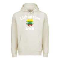 Oatmeal Heather lucky lithuanian irish flag shamrock leaf st patricks day Premium Hoodie - linhVisuals