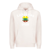 Pale Pink lucky lithuanian irish flag shamrock leaf st patricks day Premium Hoodie - linhVisuals