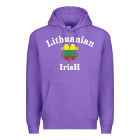 Purple lucky lithuanian irish flag shamrock leaf st patricks day Premium Hoodie - linhVisuals