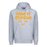 Heather Grey mac n' cheese funny macaroni with cheese lover gift Premium Hoodie - linhVisuals