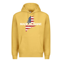 Antique Gold made in maine american flag funny patriotic state lover gift Premium Hoodie - linhVisuals