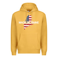 Mustard made in maine american flag funny patriotic state lover gift Premium Hoodie - linhVisuals