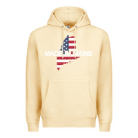 Pina Colada made in maine american flag funny patriotic state lover gift Premium Hoodie - linhVisuals