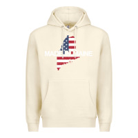 Sandshell made in maine american flag funny patriotic state lover gift Premium Hoodie - linhVisuals