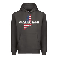 Smoke made in maine american flag funny patriotic state lover gift Premium Hoodie - linhVisuals