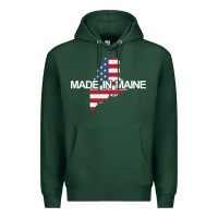 Sports Green made in maine american flag funny patriotic state lover gift Premium Hoodie - linhVisuals