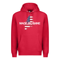 Cardinal made in maine american flag funny patriotic state lover gift Premium Hoodie - linhVisuals