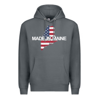 Rock made in maine american flag funny patriotic state lover gift Premium Hoodie - linhVisuals