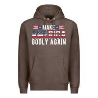 Coffee make america godly again american flag letters christian quote Premium Hoodie - linhVisuals