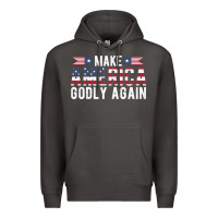 Smoke make america godly again american flag letters christian quote Premium Hoodie - linhVisuals