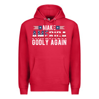 Cardinal make america godly again american flag letters christian quote Premium Hoodie - linhVisuals