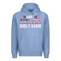 Colony Blue make america godly again american flag letters christian quote Premium Hoodie - linhVisuals