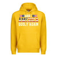 Lemon make america godly again american flag letters christian quote Premium Hoodie - linhVisuals