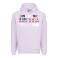 Lilac make america godly again american flag letters christian quote Premium Hoodie - linhVisuals