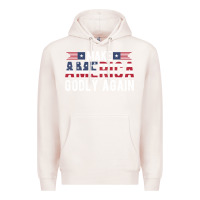 Pale Pink make america godly again american flag letters christian quote Premium Hoodie - linhVisuals