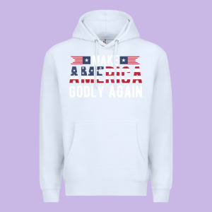 Make America Godly Again American Flag Letters Christian Quote Premium Hoodie Designed By Linhvisuals