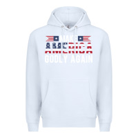 White make america godly again american flag letters christian quote Premium Hoodie - linhVisuals