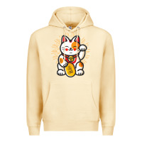 Pina Colada maneki neko lucky cat money feline japanese good luck charm kitten gif Premium Hoodie - linhVisuals