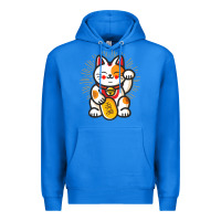 True Royal maneki neko lucky cat money feline japanese good luck charm kitten gif Premium Hoodie - linhVisuals