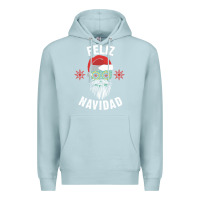 Blue Mist mexican christmas sugar skull feliz navidad spanish speaking xmas gift Premium Hoodie - linhVisuals