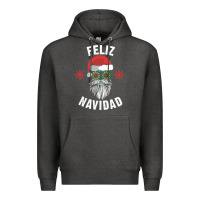 Charcoal Heather mexican christmas sugar skull feliz navidad spanish speaking xmas gift Premium Hoodie - linhVisuals