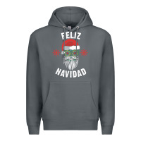 Rock mexican christmas sugar skull feliz navidad spanish speaking xmas gift Premium Hoodie - linhVisuals