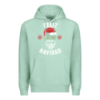 Seafoam mexican christmas sugar skull feliz navidad spanish speaking xmas gift Premium Hoodie - linhVisuals