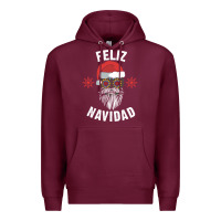 Burgundy mexican christmas sugar skull feliz navidad spanish speaking xmas gift Premium Hoodie - linhVisuals