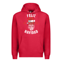 Cardinal mexican christmas sugar skull feliz navidad spanish speaking xmas gift Premium Hoodie - linhVisuals